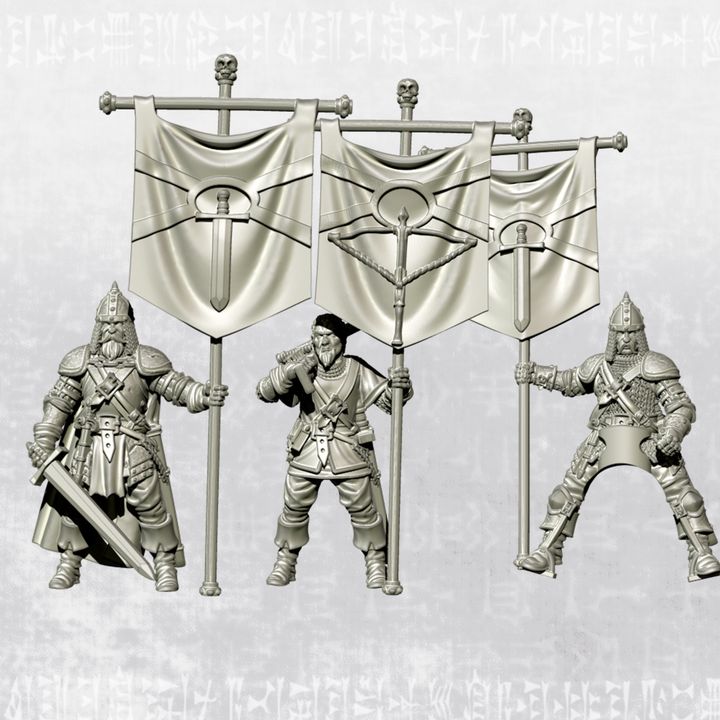 Reinhardt's Bannermen With Symbols by Ezipion miniatures.