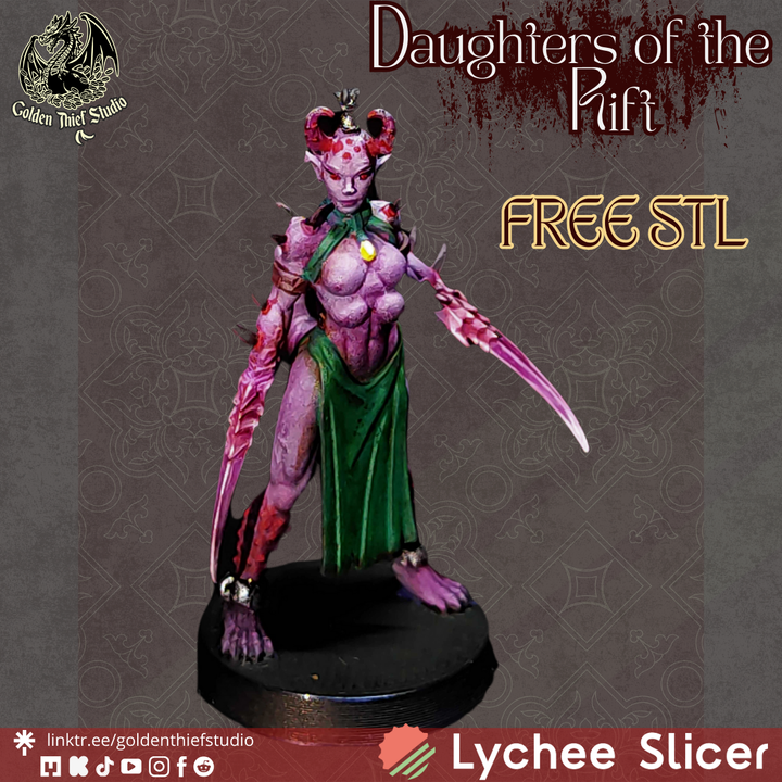 Daughters of the Rift – Corrupted Daemonic Miniatures by Golden Thief Studio