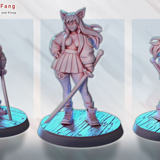 Cat GIrl Katana Fang by Gaz Minis