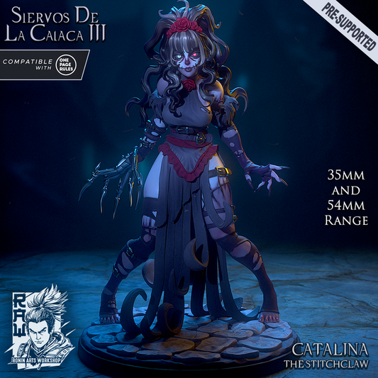 Catalina The Stitchclaw - Dia De Muertos Catrina Ragdoll by Ronin Arts Workshop