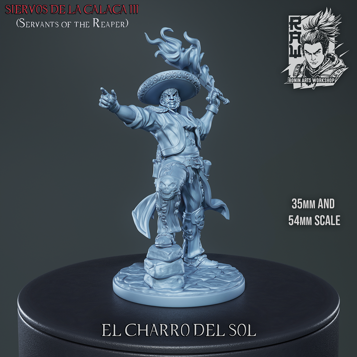 El Charro Del Sol - Luchador Pyromancer by Ronin Arts Workshop