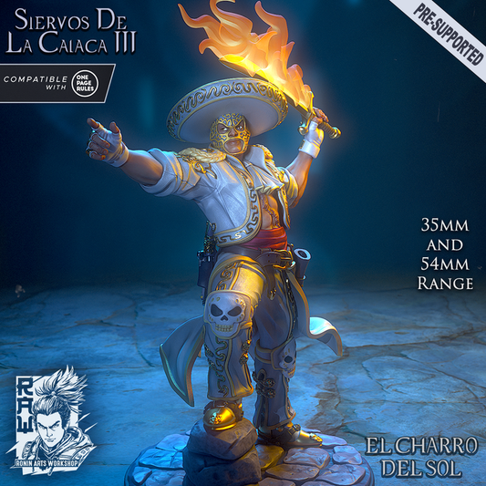 El Charro Del Sol - Luchador Pyromancer by Ronin Arts Workshop