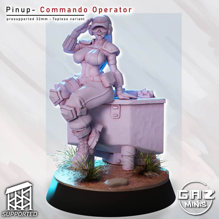 Dollar Mini – Commando Pinup Operator by Gaz Minis