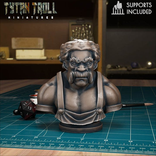Crygori Strum Bust by Tytan Troll Miniatures