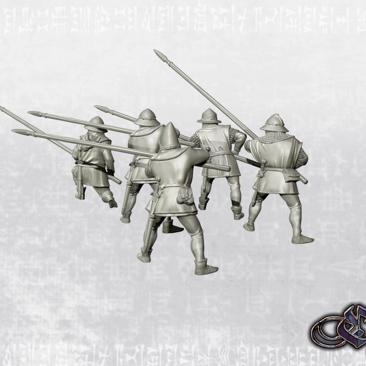 “Spearmen European - 2025 – 14th century” by Ezipion miniatures