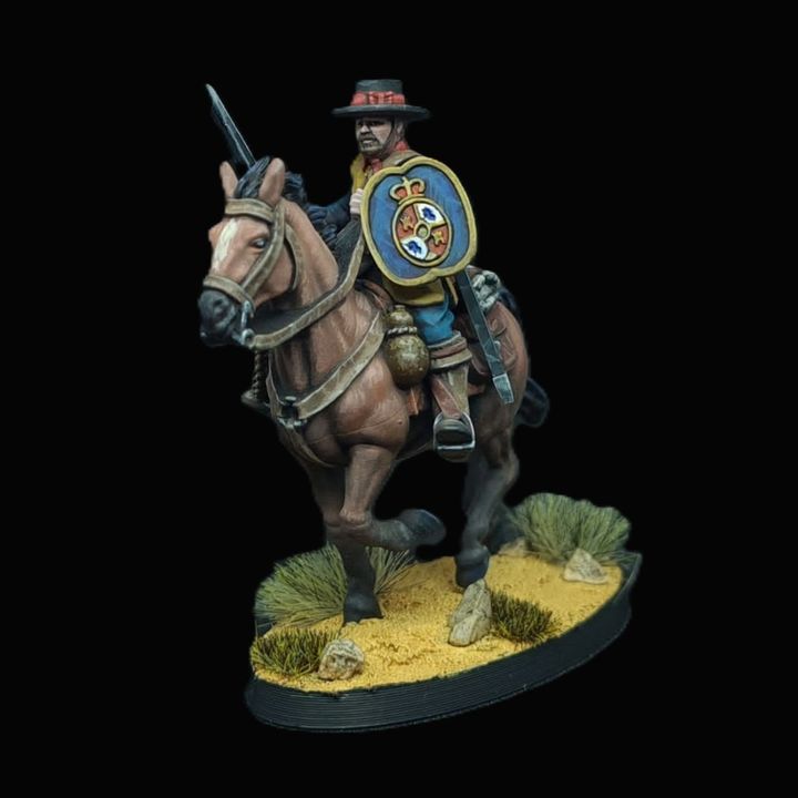 Cuera Dragoon (leather jacket soldier); 18th Century Far West Spanish Cavalry by Baraka Wargames and Miniatures