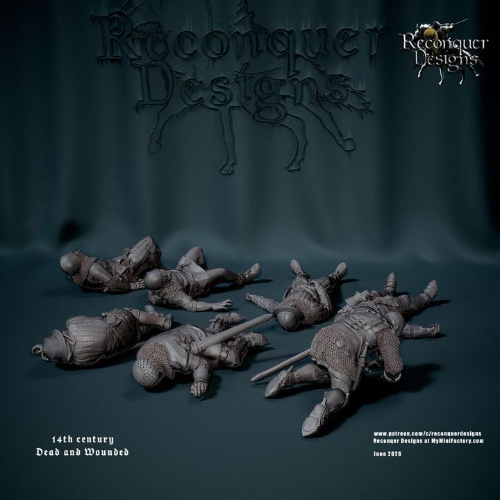 14th century Dead and Wounded by Reconquer Designs