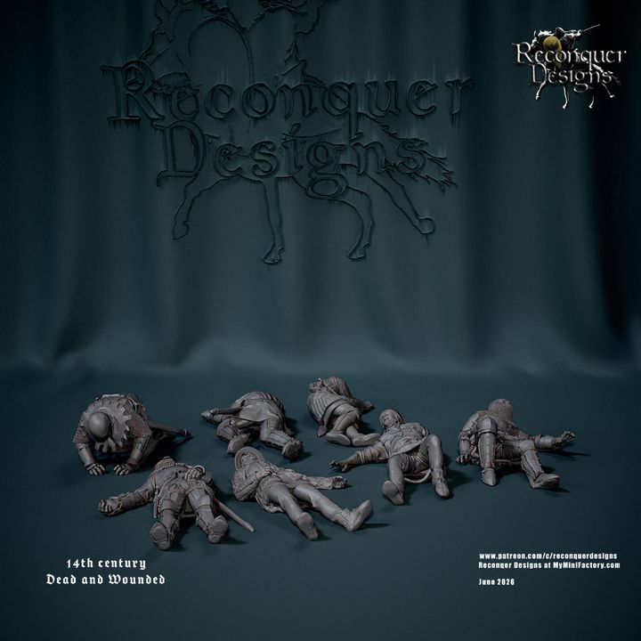 14th century Dead and Wounded by Reconquer Designs