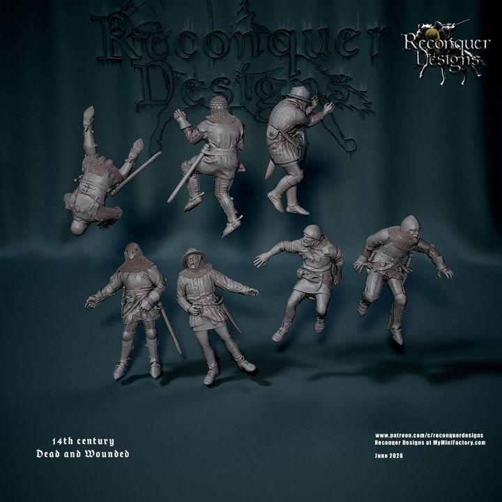 14th century Dead and Wounded by Reconquer Designs