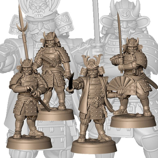 Demon samurai army by Menagerie Miniature
