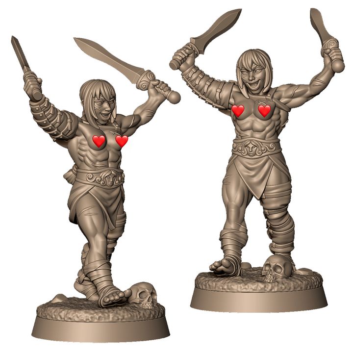 Female Dimachaerus gladiator by Menagerie Miniature (18+)