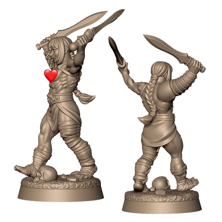 Female Dimachaerus gladiator by Menagerie Miniature (18+)