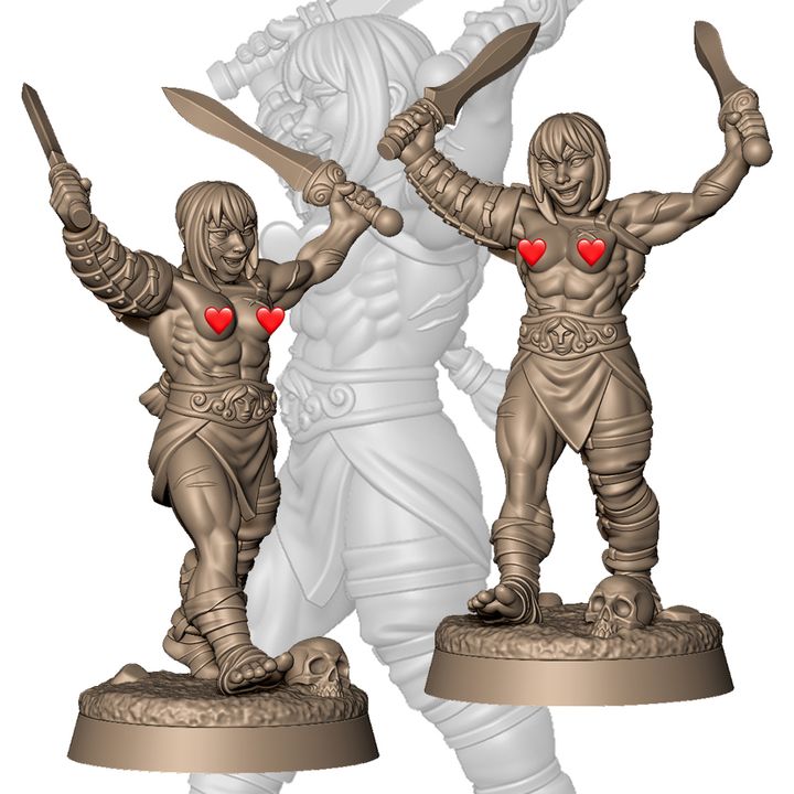 Female Dimachaerus gladiator by Menagerie Miniature (18+)