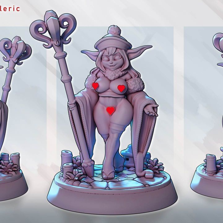 Dollar Mini – Mei-Nib, Goblin Cleric by Gaz Minis