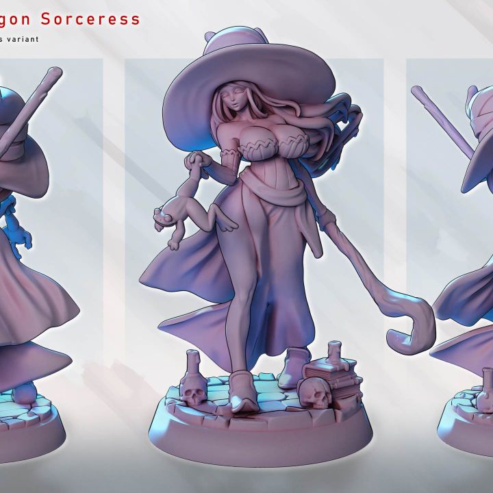 Dragon Spellweaver Sorceress by Gaz Minis
