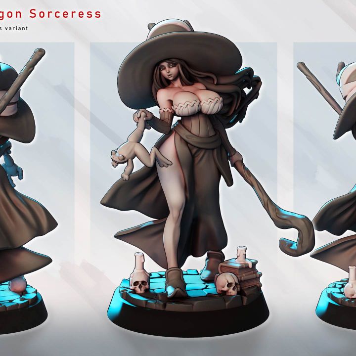 Dragon Spellweaver Sorceress by Gaz Minis