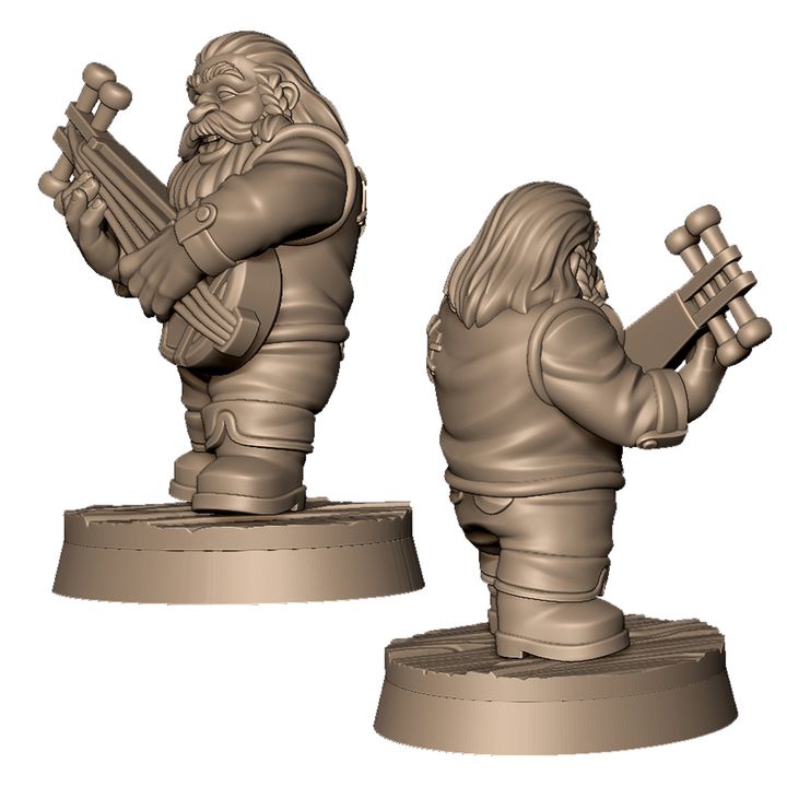 Dwarf musician by Menagerie Miniature