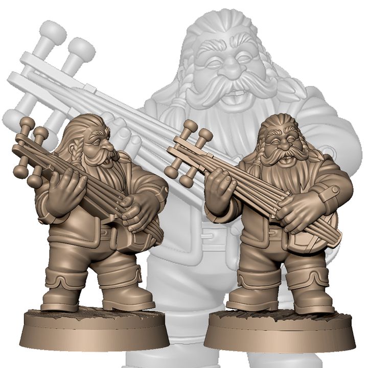 Dwarf musician by Menagerie Miniature