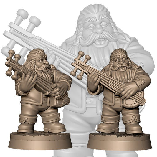 Dwarf musician by Menagerie Miniature