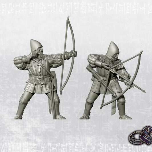 “Heavy Bowmen – Tense & Loose – 14th century” by Ezipion miniatures