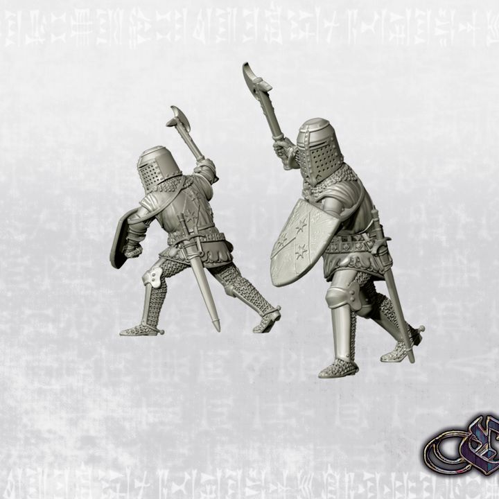 “Sir Reginald Cobham on foot – 14th century” by Ezipion miniatures