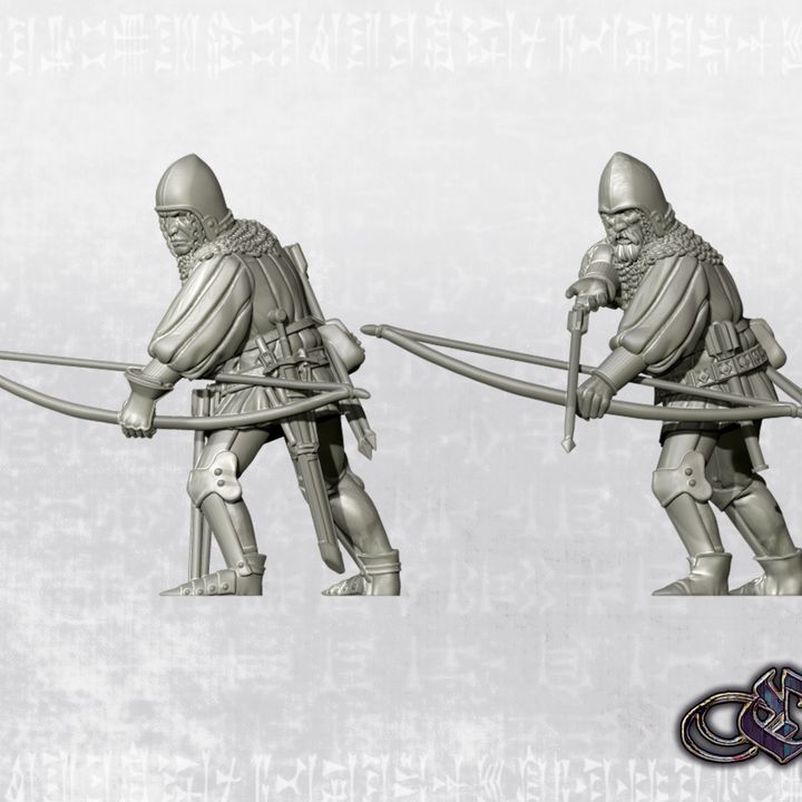 “Heavy Bowmen - Reloading– 14th century” by Ezipion miniatures