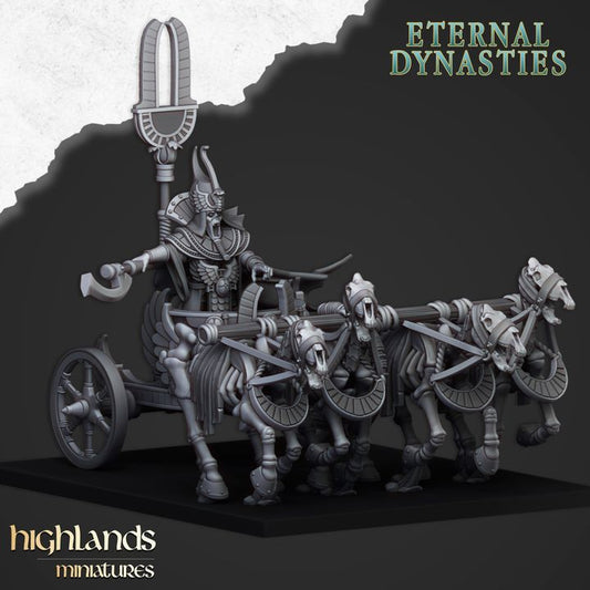 Eternal Pharaoh on chariot by Highlands Miniatures