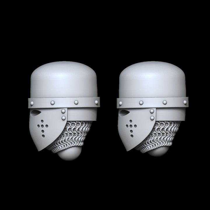 Early Enclosed Helmets by Styriwar