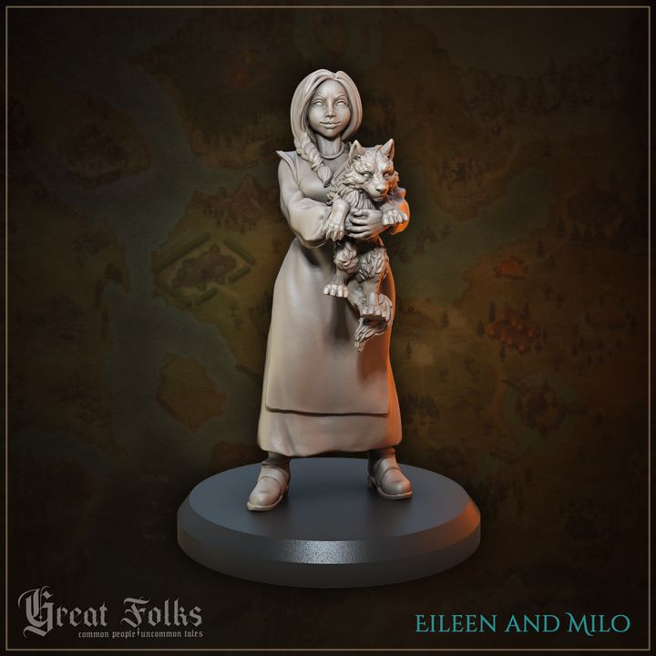 Eileen and Milo (dog) by Great Grimoire