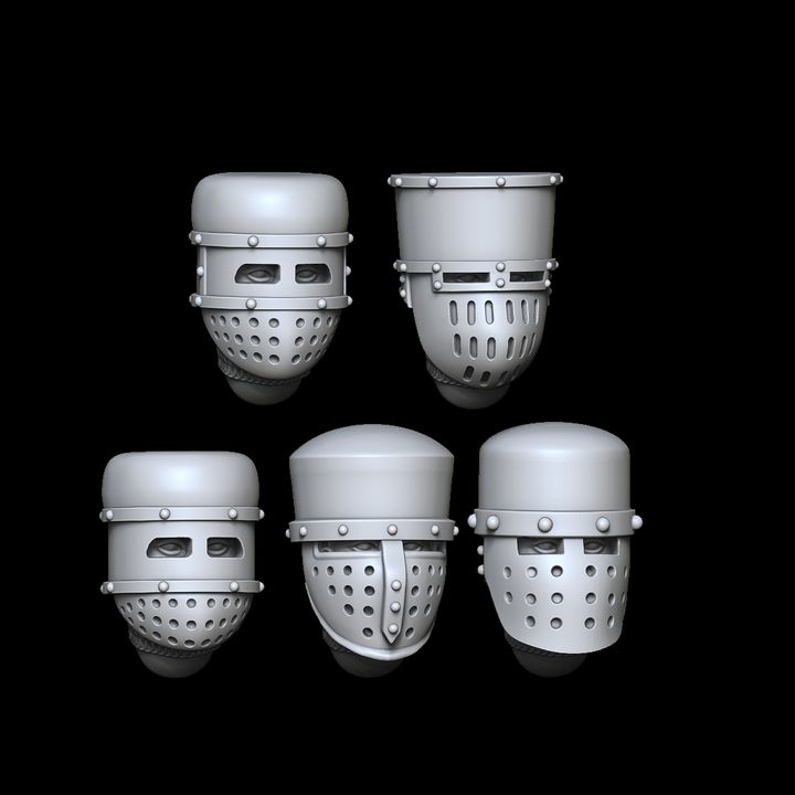 Enclosed Pot Helmets (Set 1) by Styriwar