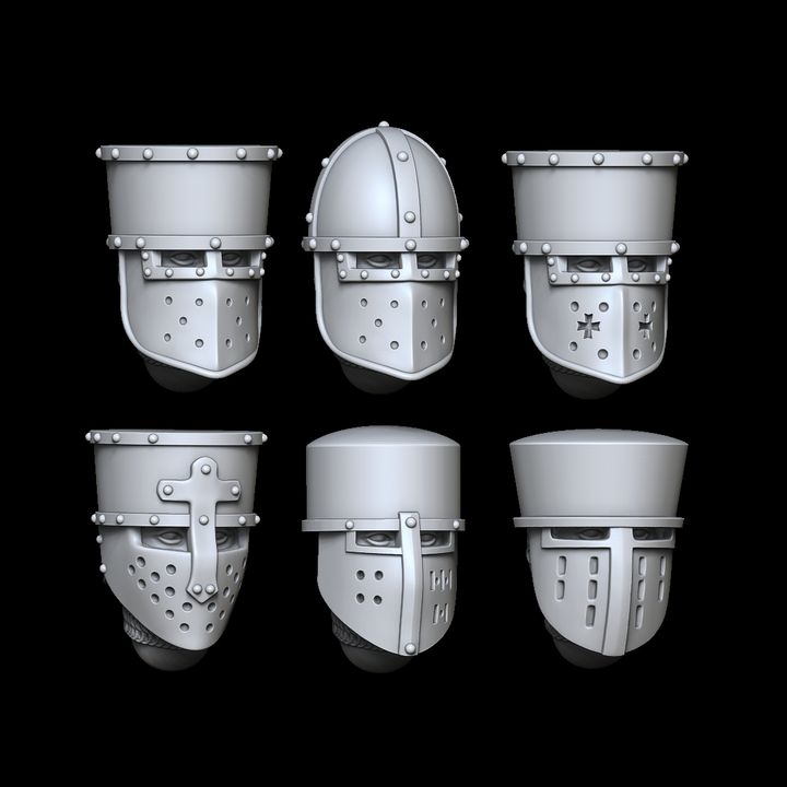 Enclosed Pot Helmets (Set 2) by Styriwar