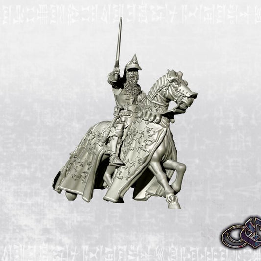 "Owen Glendower on horse" by Ezipion miniatures.