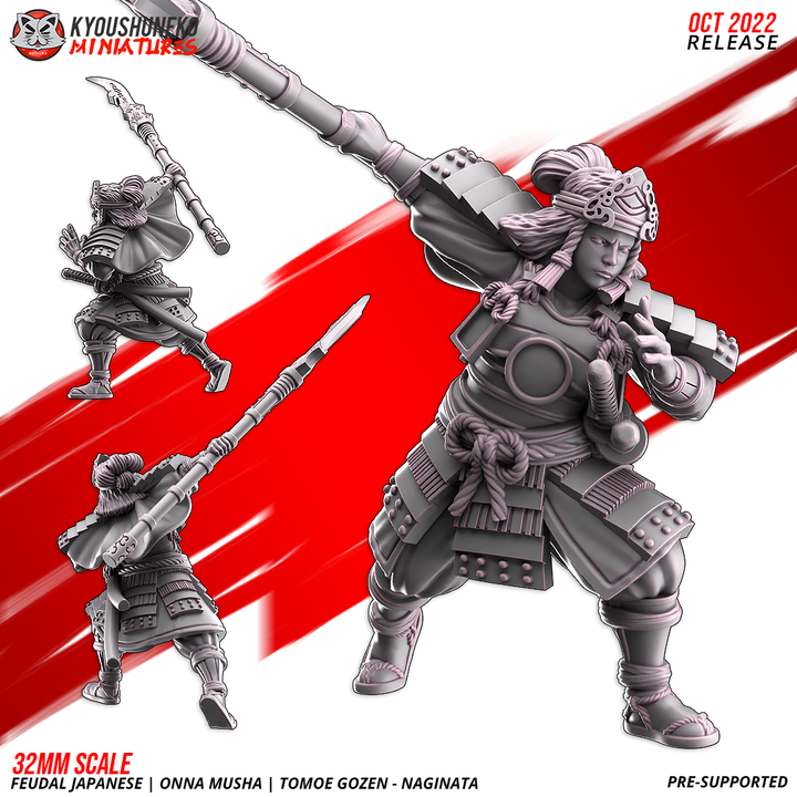 Onna Musha, Tomoe Gozen, Naginata by Kyoushuneko Miniatures