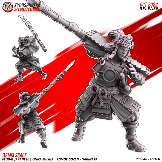 Onna Musha, Tomoe Gozen, Naginata by Kyoushuneko Miniatures