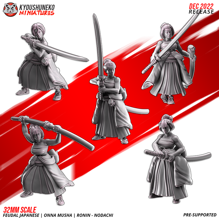 Onna Musha, Ronin ,Nodachi by Kyoushuneko Miniatures