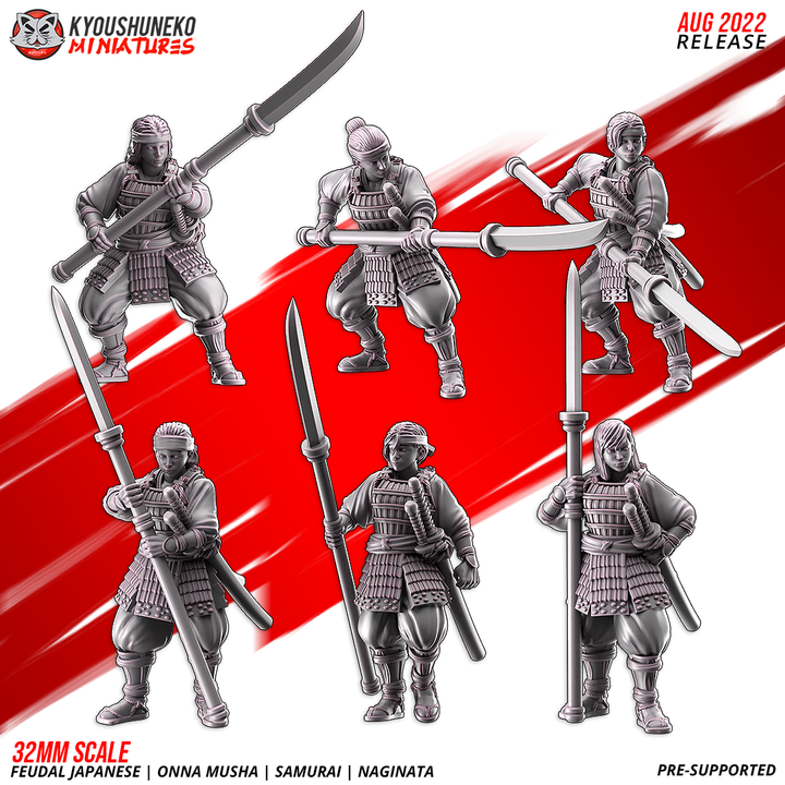 Onna Musha, Samurai, Naginata by Kyoushuneko Miniatures