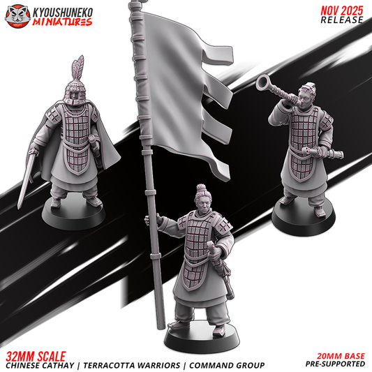 Chinese Cathay Terracotta Command group 3 by Kyoushuneko Miniatures