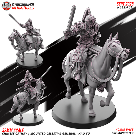 Mounted Celestial Sword General Hao Yu by Kyoushuneko Miniatures