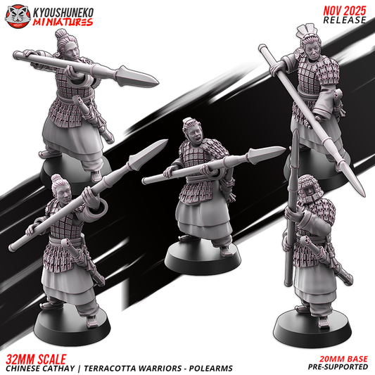 Chinese Cathay Terracotta warriors polearms 5 by Kyoushuneko Miniatures