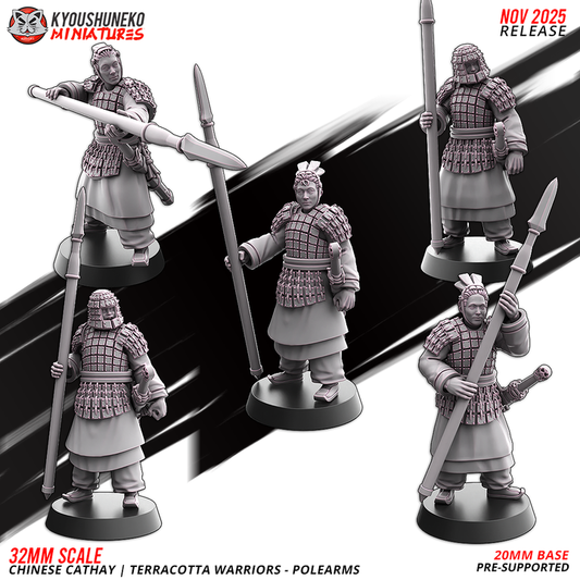 Chinese Cathay Terracotta warriors polearms 6 by Kyoushuneko Miniatures