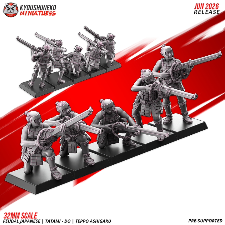 Tatami-dō Teppo Ashigaru 2 by Kyoushuneko Miniatures