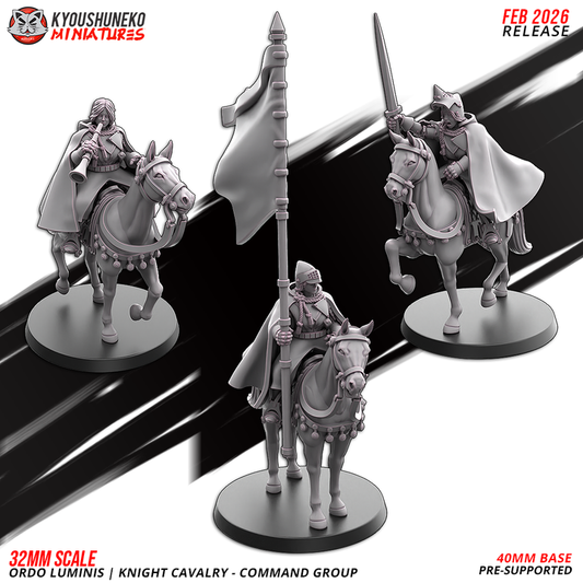 Knight Cavalry Command Group 1 by Kyoushuneko Miniatures
