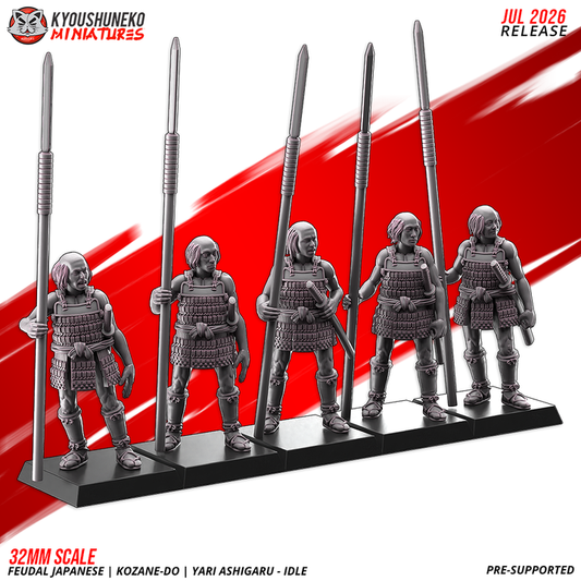 Kozane-dō, Yari Ashigaru – Idle by Kyoushuneko Miniatures
