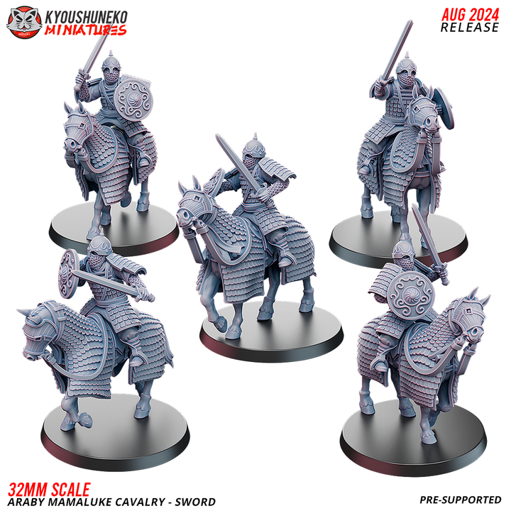 Araby Mamaluke Cavalry with Sword by Kyoushuneko Miniatures