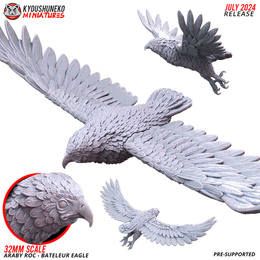 Araby Roc Bateleur Eagle by Kyoushuneko  Miniatures.