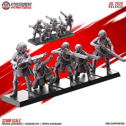 Kozane-dō, Teppo Ashigaru by Kyoushuneko Miniatures