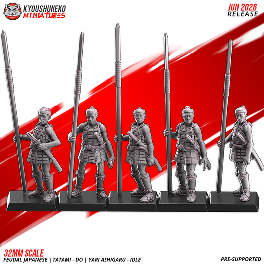 Tatami-dō Yari Ashigaru – Idle 1 by Kyoushuneko Miniatures