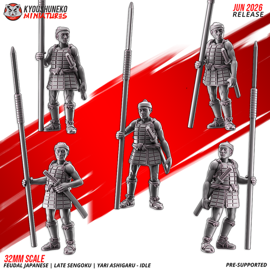 Tatami-dō Yari Ashigaru – Idle 2 by Kyoushuneko Miniatures
