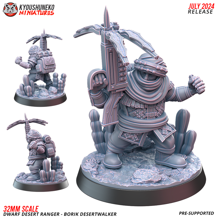 Dwarf Desert Ranger by Kyoushuneko Miniatures