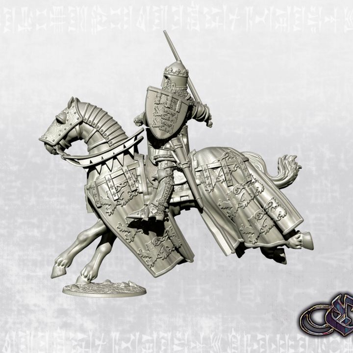 "Henry of Grosmont on Horse" by Ezipion miniatures.